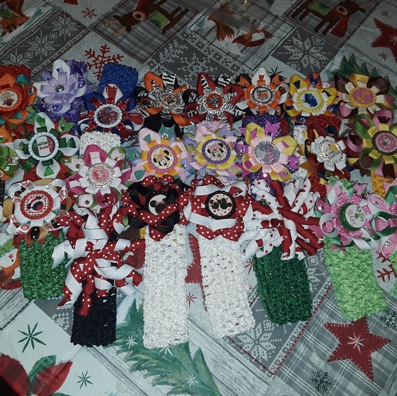 Handmade Baby Hairbows - Single or Bundled - Picture 1 of 8